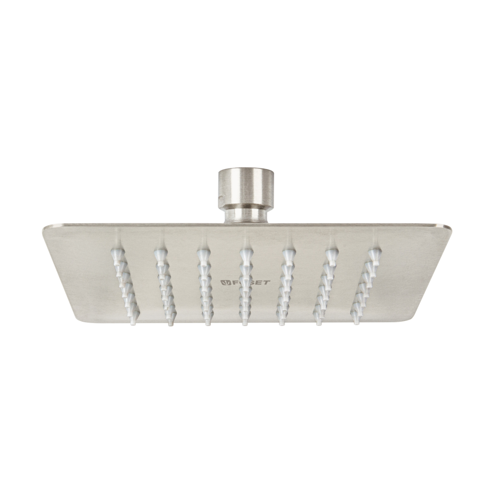 Regadera cuadrada 6', acero inox, sin brazo, satín, TÚBIG R-414SN
