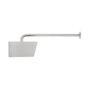 Regadera cuadrada 8', acero inox, con brazo, satín, TÚBIG R-415N