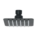 Regadera cuadrada 4', acero inox, sin brazo, negro, TÚBIG R-413SM