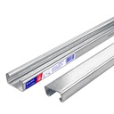 Perfil monocanal sólido de 3 m, 4 x 2 cm cal. 18, VOLTECK PU-182S