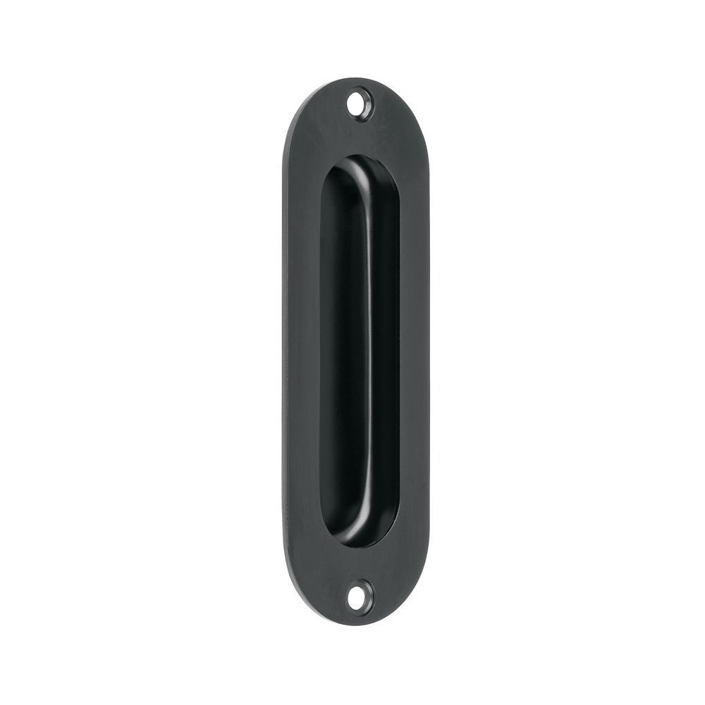 Jaladera de embutir ovalada, negro mate, HERMEX JALE-62