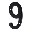Número 9 de latón sólido 4', negro, HERMEX NUCH-9N