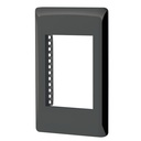 Placa negra de 1 ventana 3 módulos, línea Lisboa, VOLTECK PPTR-LN