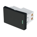 Interruptor sencillo negro de 1.5 módulos, línea Lisboa APSE15-LN