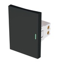 Interruptor sencillo negro de 3 módulos, línea Lisboa APSE3-LN