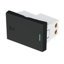 Interruptor para timbre negro de 1.5 módulos, línea Lisboa APTI15-LN