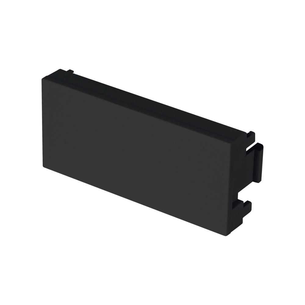 Tapón ciego negro de 1 módulo, línea Lisboa, VOLTECK TA-LN