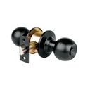 Cerradura pomo, negro, esfera, recámara, HERMEX CEPO-61R