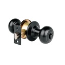 Cerradura pomo, negro, oval, recámara, HERMEX CEPO-62R