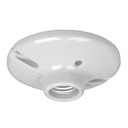 Portalámpara de porcelana, 4-1/2', redonda, a granel VOLTECK POPO-18G