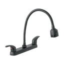 Mezcladora 8' p/fregadero, flexible, palanca, negro, AQUA AQF-88M