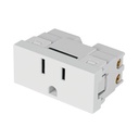 Contacto aterrizado blanco de 1 módulo, línea Lisboa COA-LB