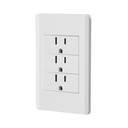 Placa armada blanca 3 contactos 1 módulo, Lisboa, VOLTECK PA-COTR-LB