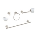 Juego de 6 accesorios para baño acabado satín, FOSET TÚBIG TBA-7000N