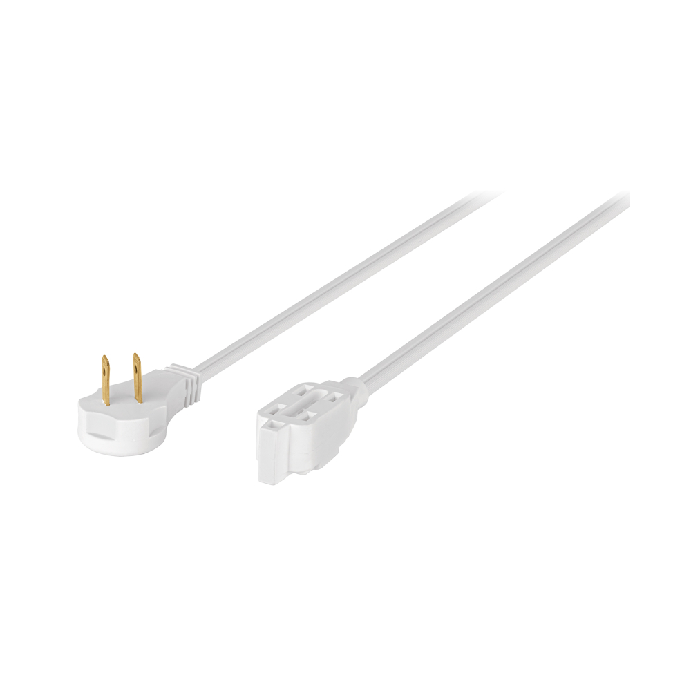 Extensión eléctrica doméstica 4 m clavija plana, blanca ED-4B