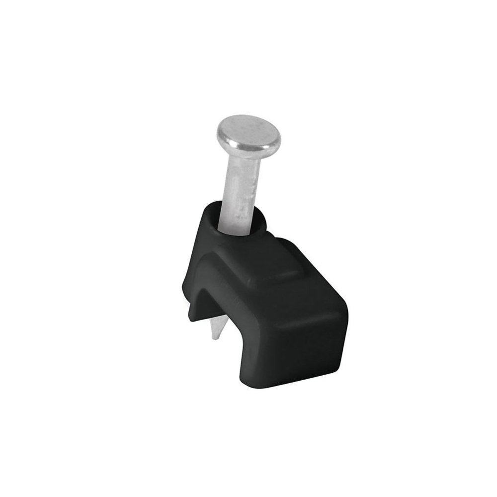 Bolsa con 20 grapas negras de 6 mm para cable plano GPL-5N