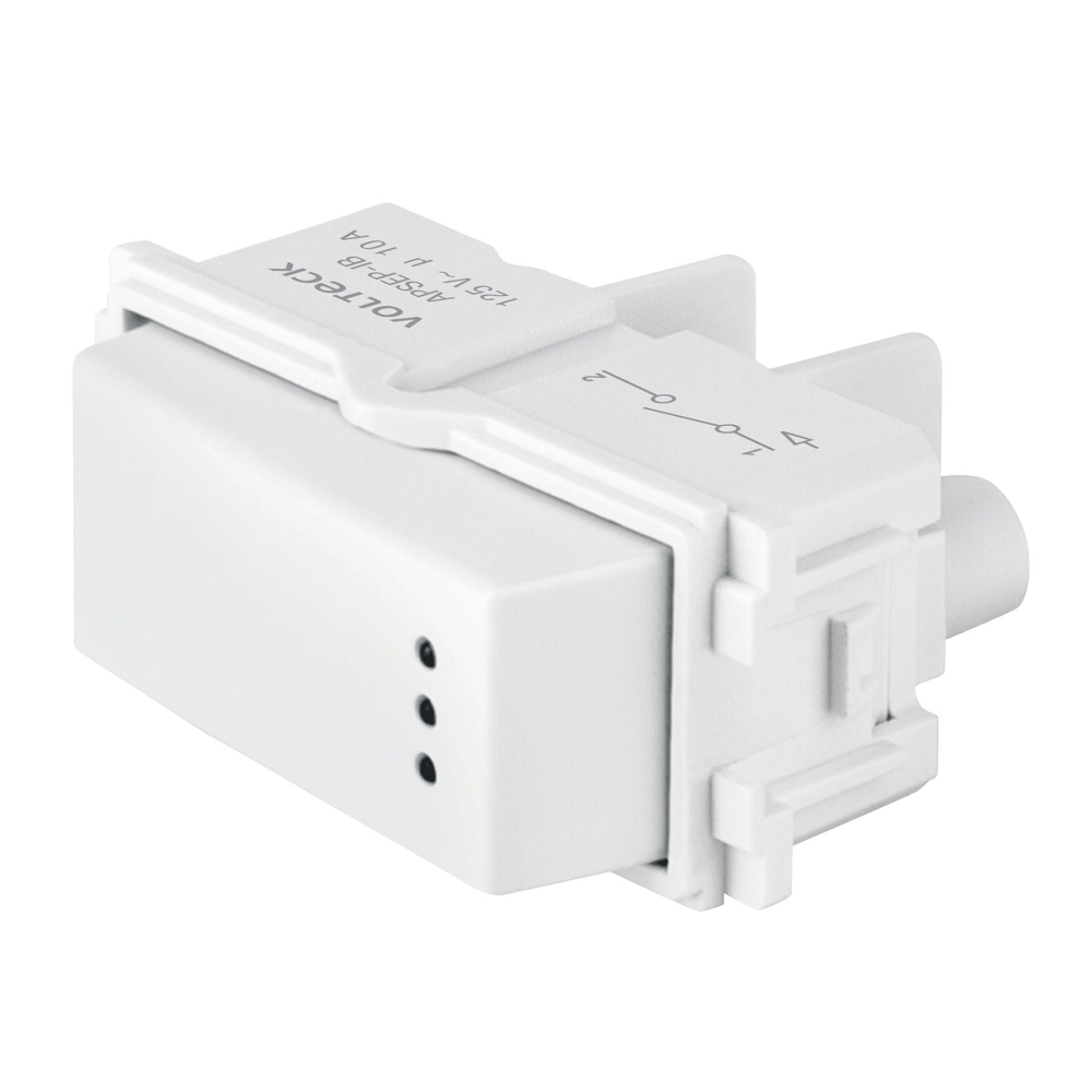 Interruptor sencillo con luz piloto, línea Italiana, blanco APSEP-IB