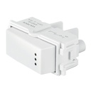 Interruptor sencillo con luz piloto, línea Italiana, blanco APSEP-IB