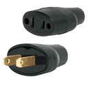 Clavija y contacto de hule, bolsa con 2 pzas, VOLTECK CL-COH