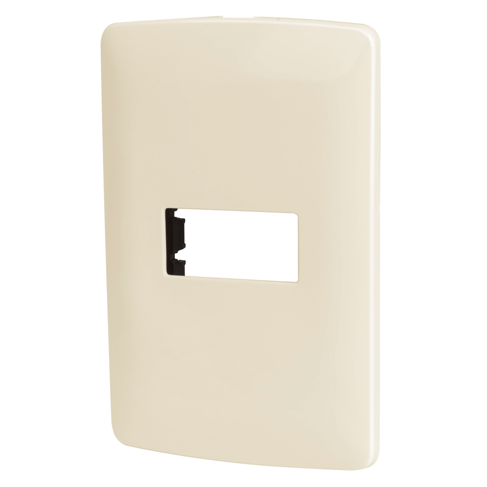 Placa 1 módulo de ABS, línea Italiana, color marfil, Volteck PPSE-I