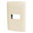 Placa 1 módulo de ABS, línea Italiana, color marfil, Volteck PPSE-I