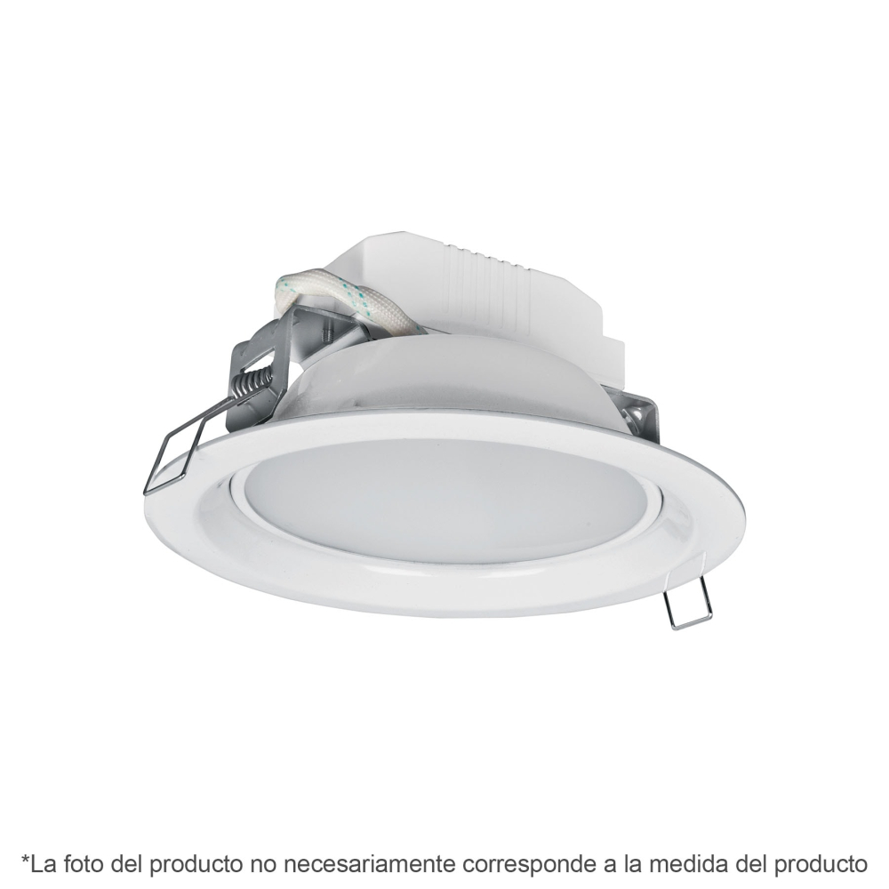 Luminario LED empotrable 12 W 3000 K, redondo, VOLTECK EMP-102LC