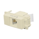 Toma de teléfono, línea Italiana, color marfil, Volteck TE-I