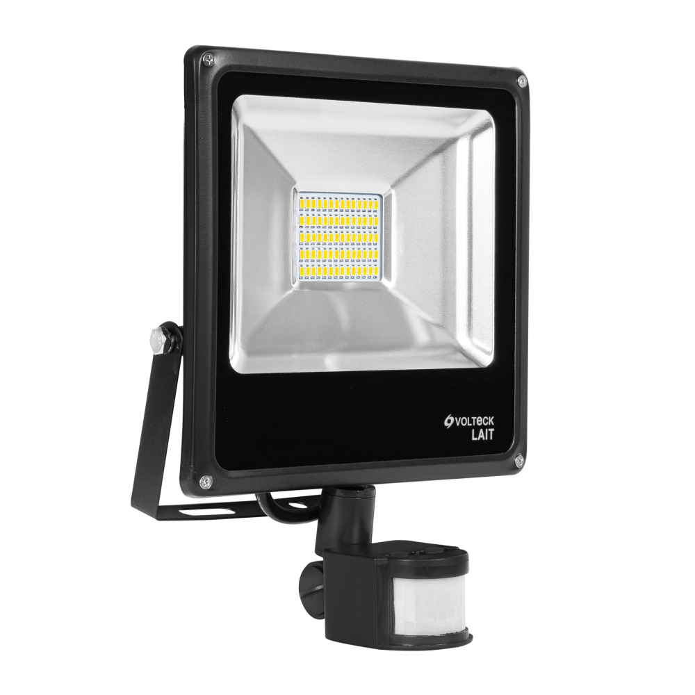 Reflector LED para exteriores 30W 6500K con sensor, VOLTECK REF-902L