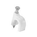 Bolsa con 20 grapas blancas de 8 mm para cable redondo GCU-8B