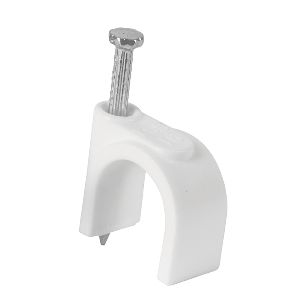 Bolsa con 20 grapas blancas de 16 mm para cable redondo GCU-16B