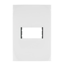 Placa 1 módulo de ABS, línea Oslo, color blanco, Volteck PPSE-OB