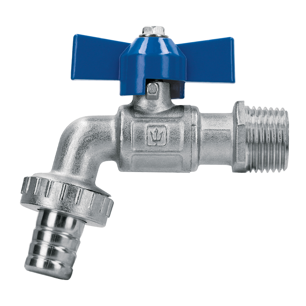 Llave de esfera c/maneral corto, latón, 130gr, 1/2', FOSET LLE-130L