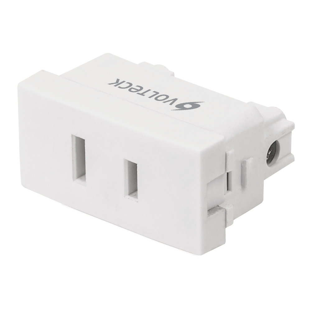 Contacto sencillo, sin tierra, línea Oslo, color blanco CO-OB