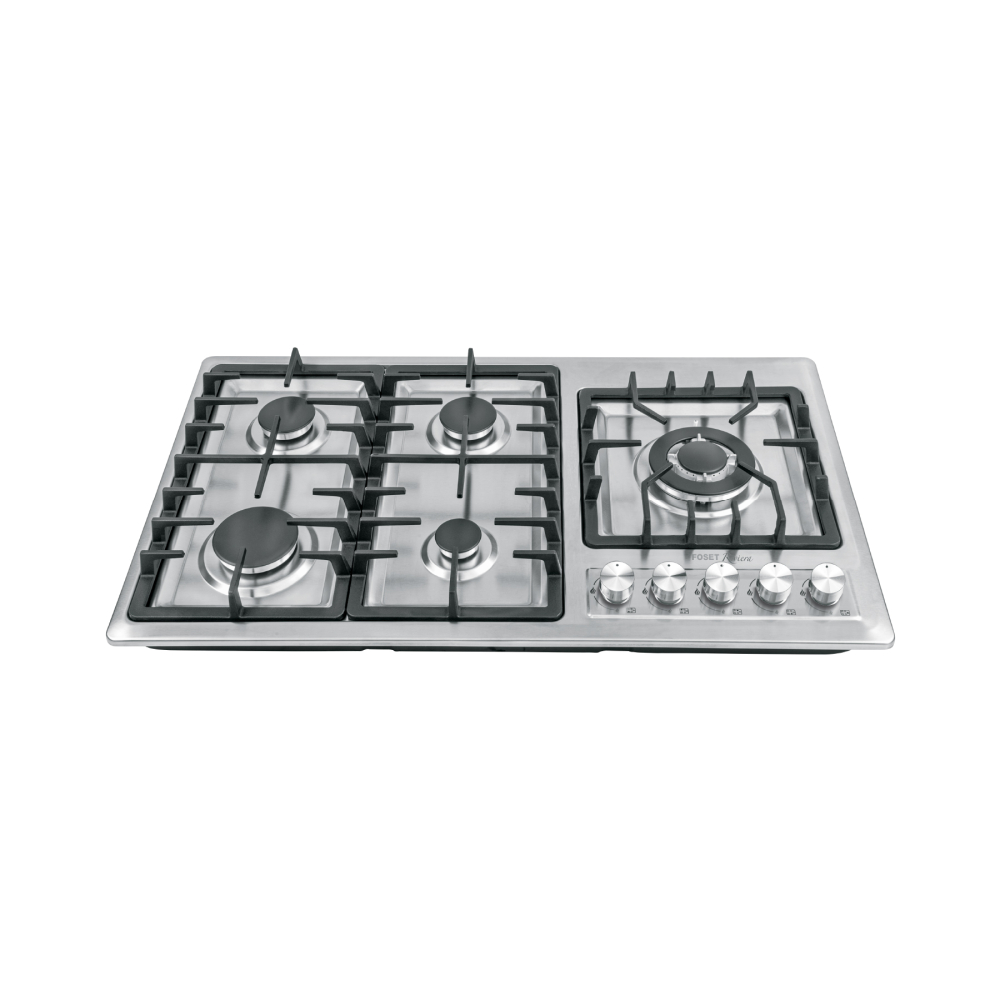 Parrilla gas empotrar 86 cm, 5 quemadores, lateral, RIVIERA PAE-915GA