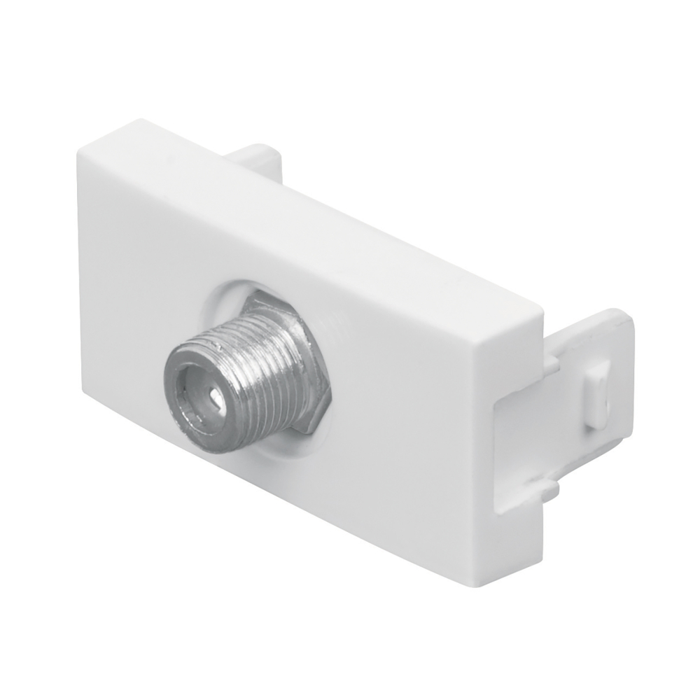 Toma de televisión, línea Oslo, color blanco, Volteck TV-OB