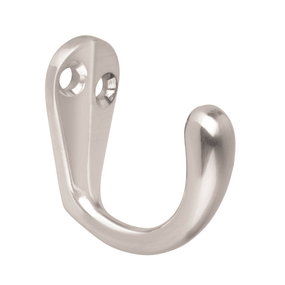 Gancho sencillo tipo perchero, 4 cm, níquel satinado, HERMEX PEPU-04