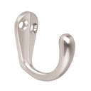 Gancho sencillo tipo perchero, 4 cm, níquel satinado, HERMEX PEPU-04