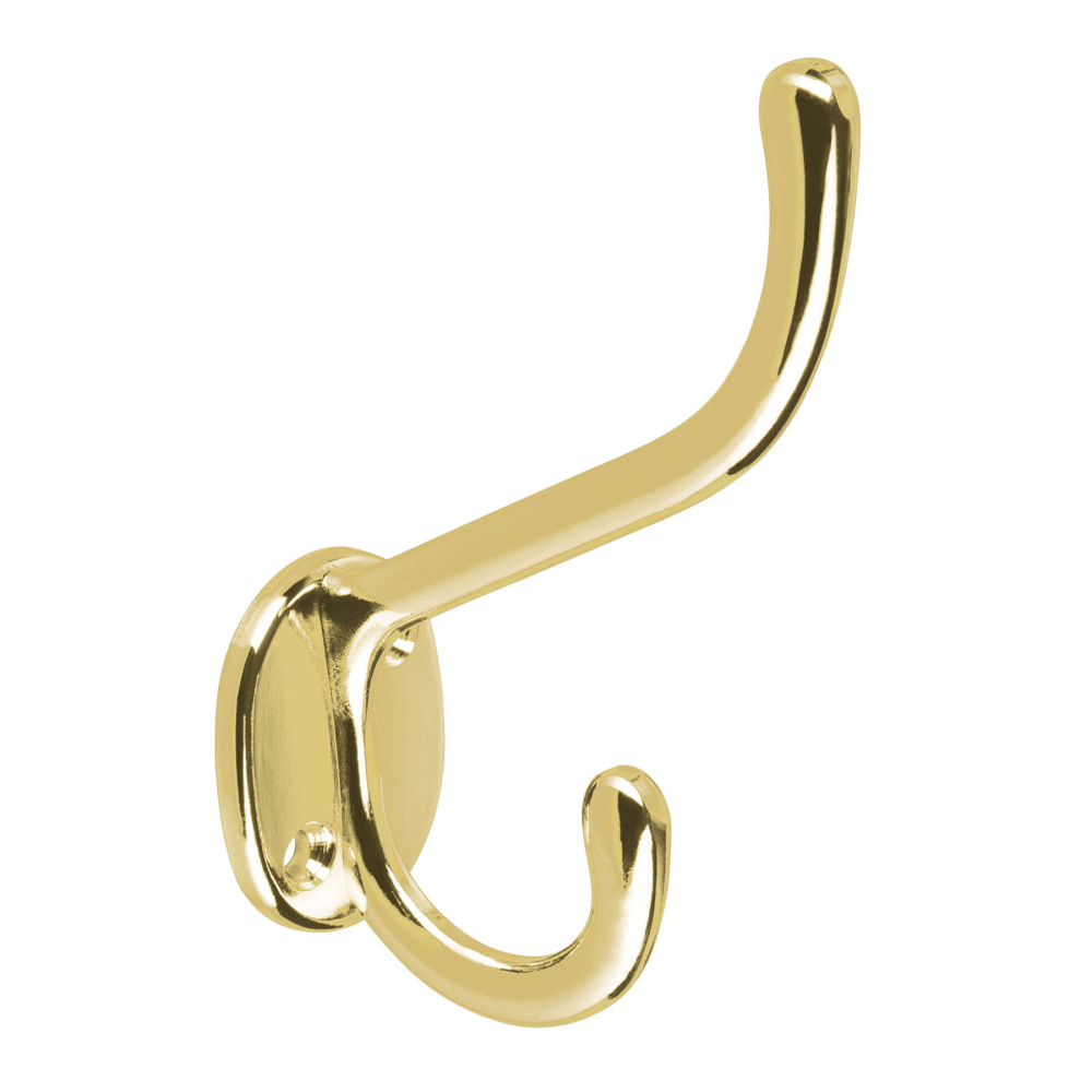 Gancho doble largo y corto tipo perchero, 11 cm, brillante PEPU-11