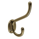 Gancho doble largo y corto tipo perchero, latón antiguo PEPU-12