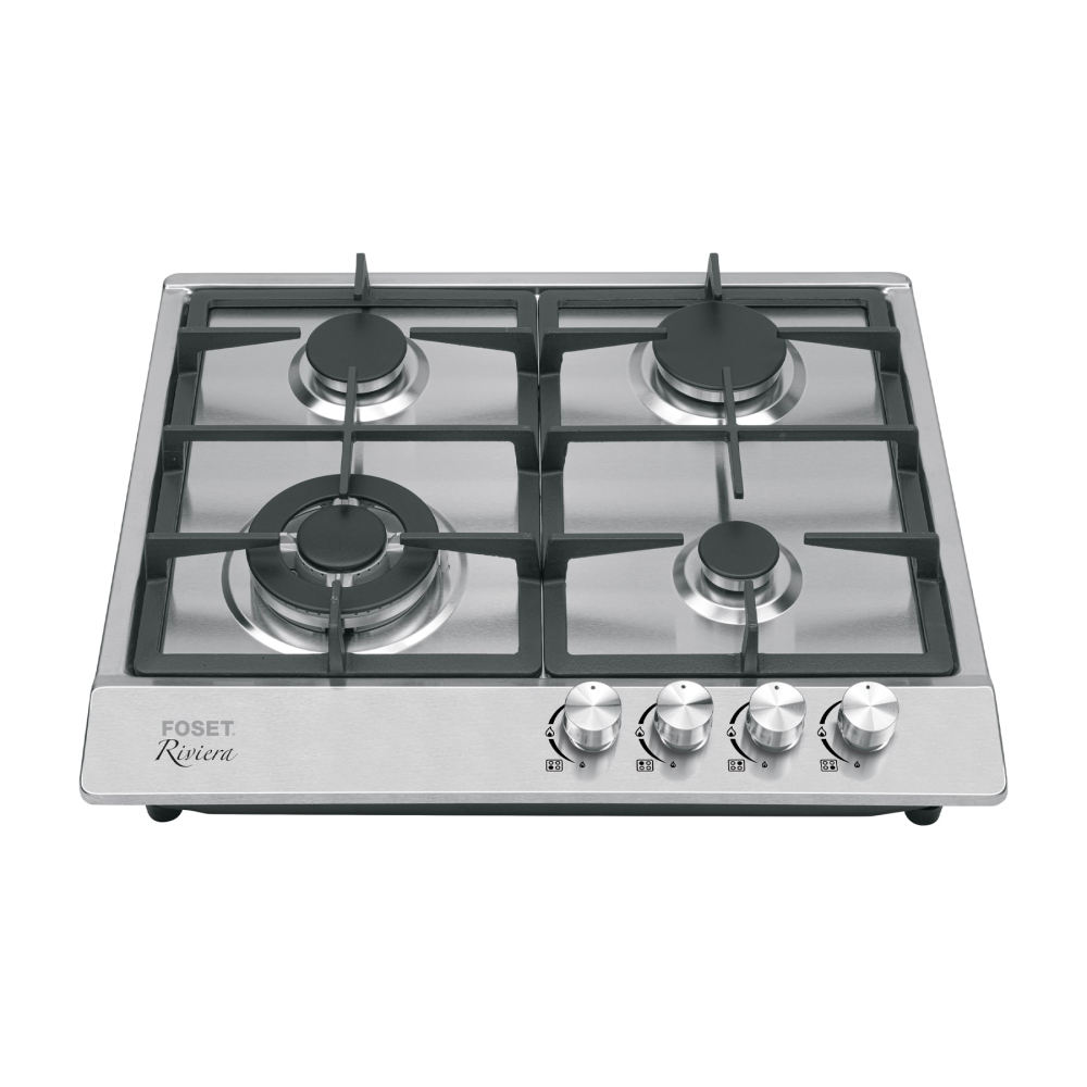 Parrilla gas empotrar 59cm, 4 quemadores,inoxidable, RIVIERA PAE-604GA