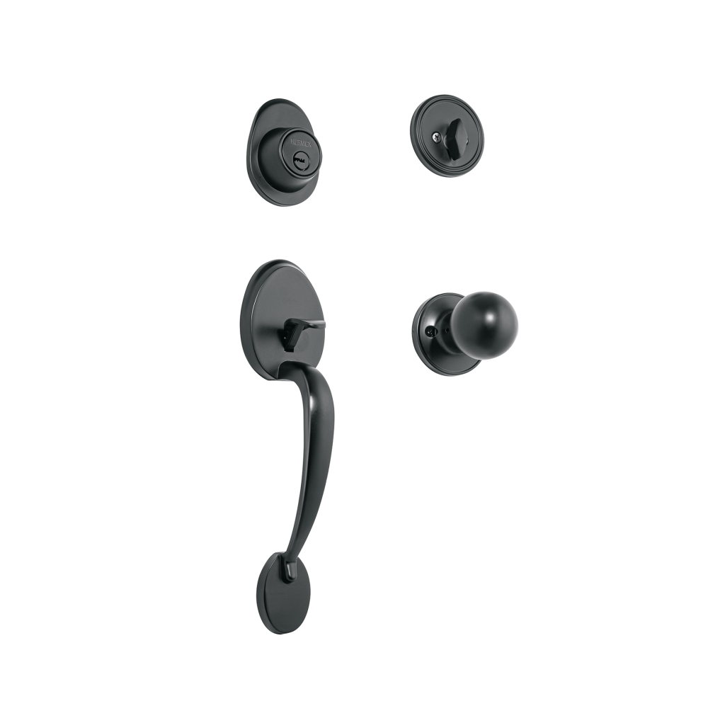 Jaladera/perilla, Lugo llave-mariposa, Negro, HERMEX CEP-61PJ