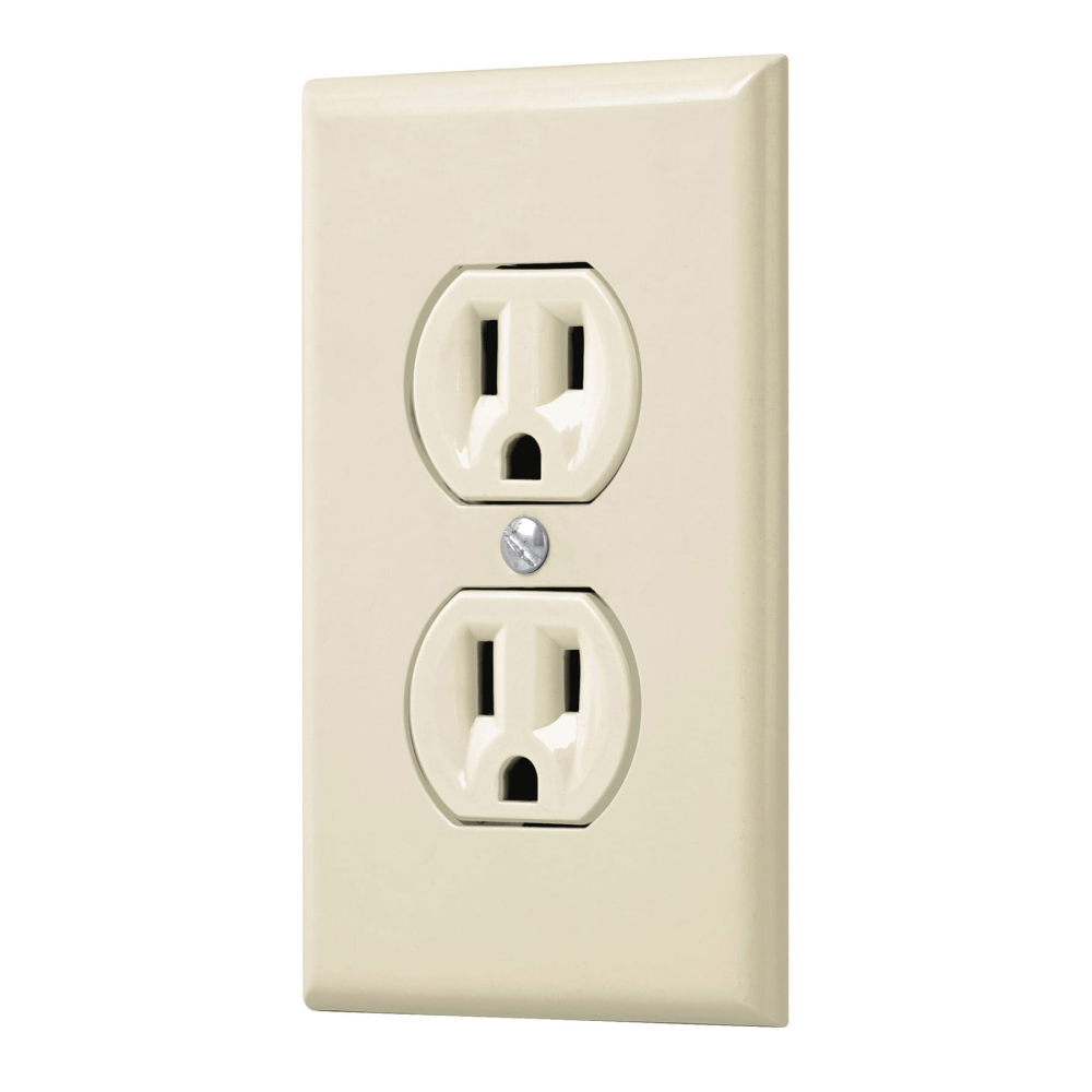 Placa armada 2 contactos polarizados, línea Standard, marfil PA-CODO-S