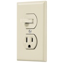 Placa armada interruptor y contacto, línea Standard, marfil PA-COAP-S