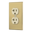 Placa armada contacto dúplex,2 polos,línea Standard,aluminio PA-CODO-MSA