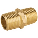 Niple unión NPT de latón, 1/2' con tuerca hexagonal, FOSET CLG-666