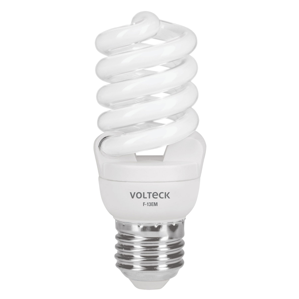Lámpara espiral mini T2 13 W luz de día en blíster, VOLTECK F-13EM