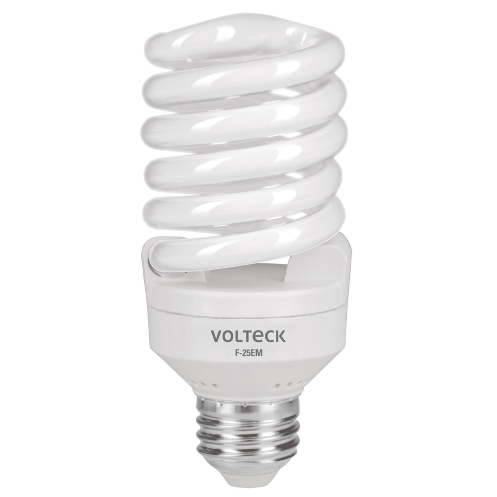 Lámpara espiral mini T2 25 W luz de día en blíster, Volteck F-25EM