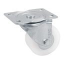 Rodaja de polietileno 3' placa giratoria, con balero, FIERO RO-226