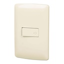 Placa armada con timbre, marfil, línea Italiana, Volteck PA-TI-I