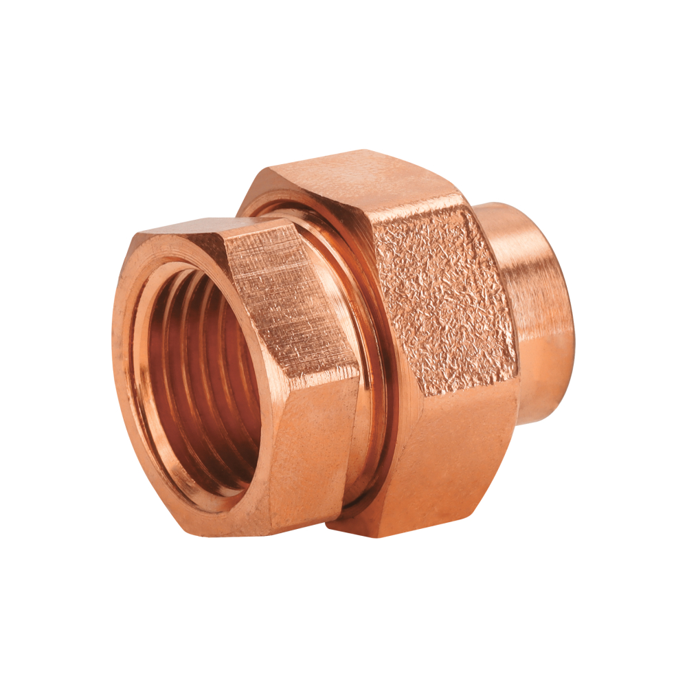 Tuerca unión latón cobrizado 1/2' rosca interior, FOSET CC-981